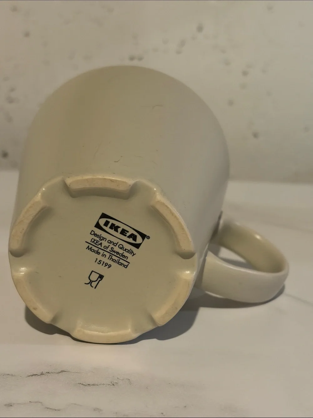 IKEA Cream Ceramic Mug with Handle